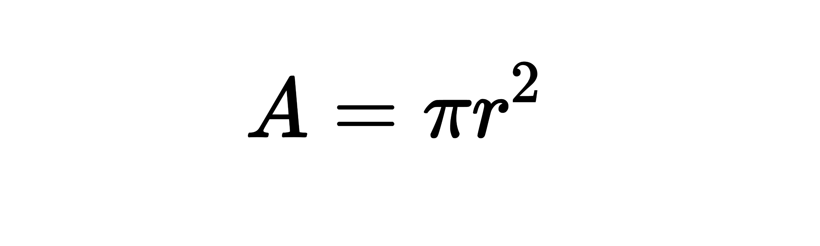 Area of a circle